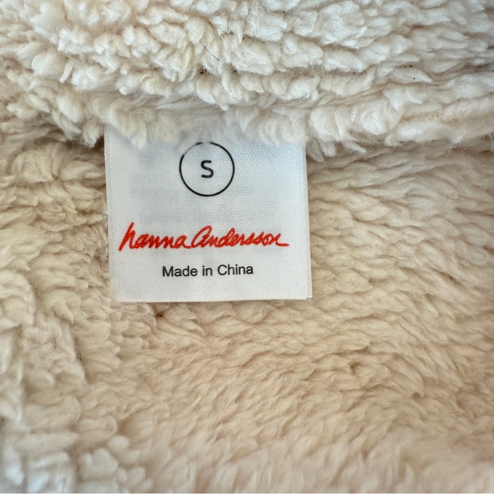 Hanna Andersson Striped Sherpa Lined Pom Beanie Pink Blue Girls Size S - Picture 4 of 5